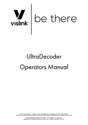 Vislink UltraCoder Operator's Manual