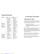 Technology Programs 911 Alert Owner's Instructions Manual