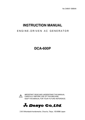 Denyo DCA-600P Instruction Manual