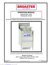 Broaster 2400 Series Operation Manual