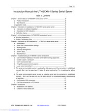 UTEK UT-6616M-I Instruction Manual