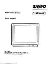 Sanyo C29ZK80TX Instruction Manual