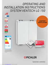 Pichler Ventech LG 150 Operating And Installation Instructions