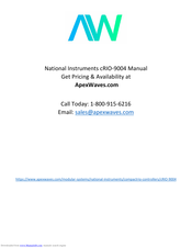 National Instruments CompactRIO cRIO-9002 Manual
