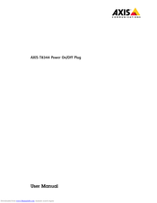 AXIS T8344 User Manual