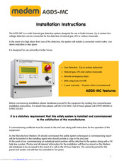 Medem AGDS-MC Installation Instructions Manual