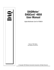National Instruments DAQCard-4050 Multimeter Card PCMCIA NI DMM DAQ 