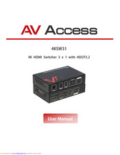 AV Access 4KSW31 User Manual
