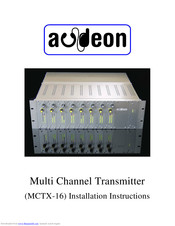 Audeon MCTX-16 Installation Instructions Manual