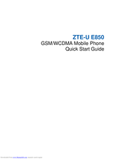 ZTE-U E850 Quick Start Manual