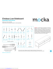 mocka Chelsea Low Sideboard Assembly Instructions Manual