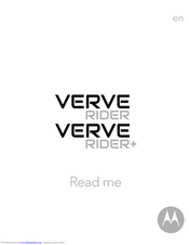 Motorola Verve RIDER Read Me