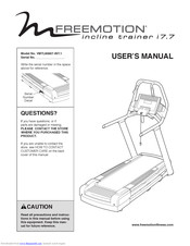 Freemotion incline trainer i7.7 User Manual