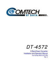 Comtech EF Data DT-4572 Installation And Operation Manual