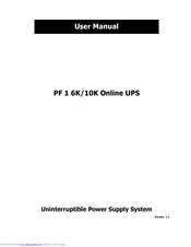 Voltronic Power Galleon One 10KL User Manual