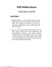 Azumi AX5 Manual