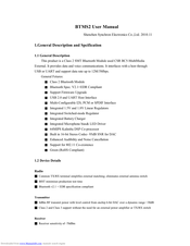 Shenzhen Synchron Electronics BTMS2 User Manual