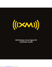 Sirius XM RAdio XMHSKTX1 Installation Manual