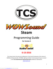 TCS WOWSound CV 201 Programming Manual