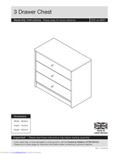 Jd Williams OSLO 3 DRAWER Assembly Instructions Manual