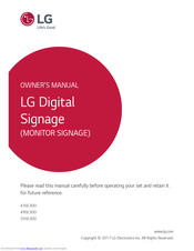 LG 49SE3DD Owner's Manual