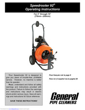 General Pipe Cleaners Speedrooter 92 Manuals Manualslib