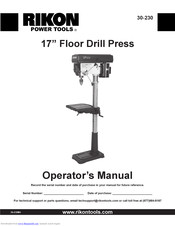 Rikon Power Tools 30-230 Operator's Manual
