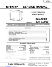 Sharp 32N-X2000 Service Manual