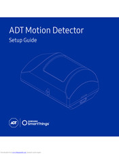 SmartThings ADT Motion Detector Setup Manual