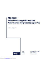 W&T Electronics Web-Thermo-Hygrobarograph 57613 Manual