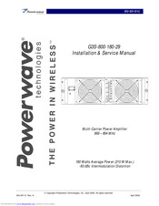 Powerwave Technologies G3S-800-180-29 Installation & Service Manual