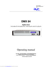 AVE DMX 84 Operating Manual