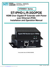 NTI ST-IPHD-L-2GOPOE Installation And Operation Manual