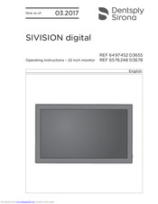 Dentsply Sirona REF 6497452 D3655 Operating Instructions Manual