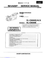 Sharp VL-C8500E Service Manual