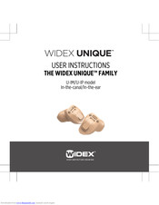 Widex UNIQUE U-IP User Instructions