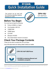 D-Link DPH-10U Quick Installation Manual