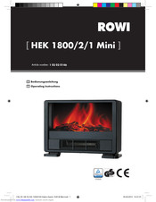 Rowi :1 03 03 0146 Operating Instructions Manual