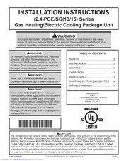 Lennox 4SG13 series Installation Instructions Manual