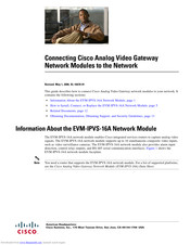 Cisco EVM-IPVS-16A Connecting