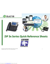 Zultys ZIP 33i Quick Reference Sheet
