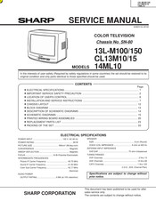 Sharp 13L-M100/150 Service Manual