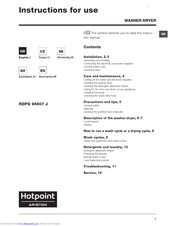 Hotpoint Ariston RDPG 96607 J Instructions For Use Manual
