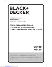 Black+Decker GSL35 Instruction Manual