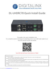 Digitalinx DL-UHDRC70 Quick Install Manual