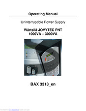 Jovyatlas Wartsila JOVYTEC PNT 3000 VA Operating Manual
