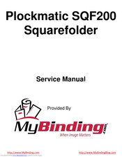 Plockmatic SQF-200 SquareFolder Service Manual