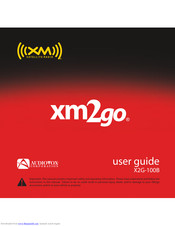 XM Satellite Radio XM2go X2G-100B User Manual