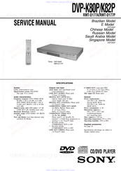 Sony DVP-K80P Service Manual