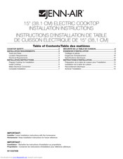 Jenn-Air JEF3115GS Installation Instructions Manual